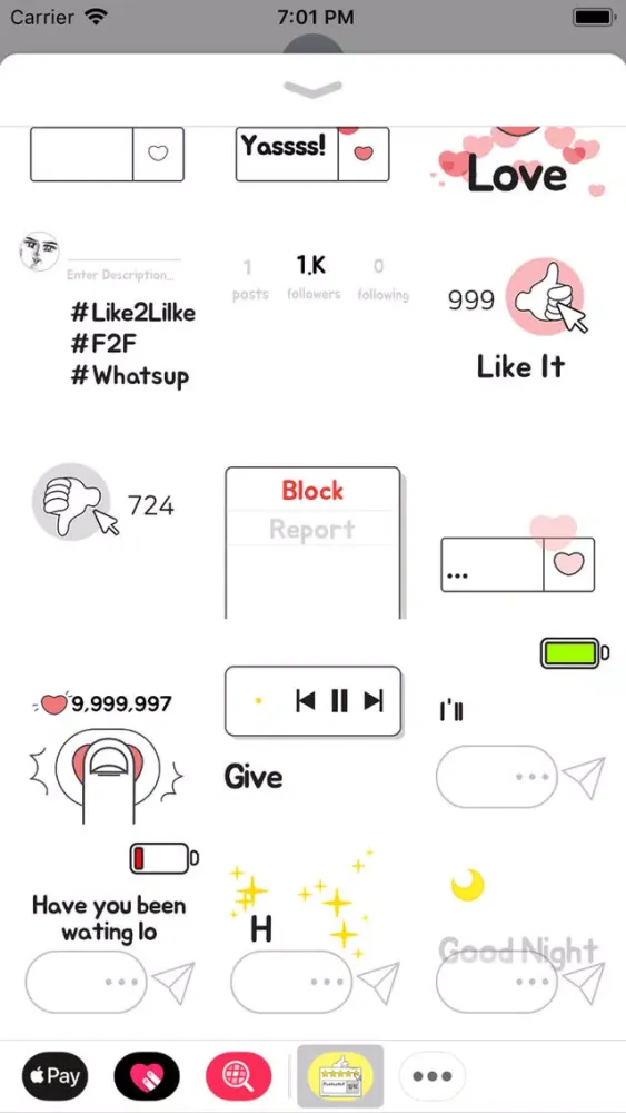 Captures d'écran de Animated SNS Talk Sticker(Eng)
