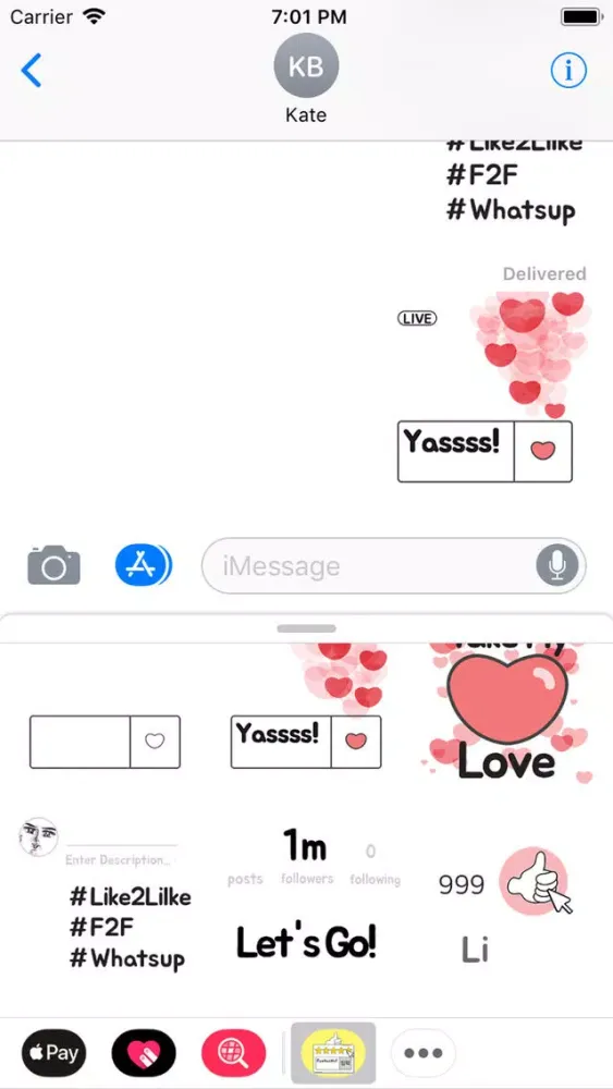 Captures d'écran de Animated SNS Talk Sticker(Eng)