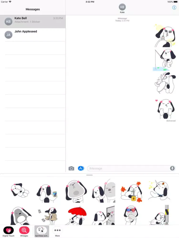 Tangkapan layar Spiritless dog iPad 