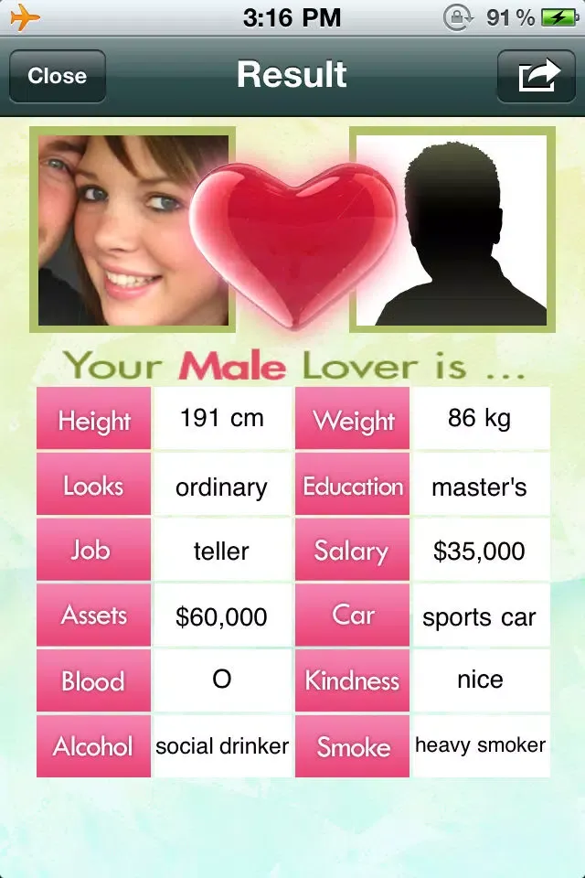 Tangkapan layar Love Predictor : Find your Lover