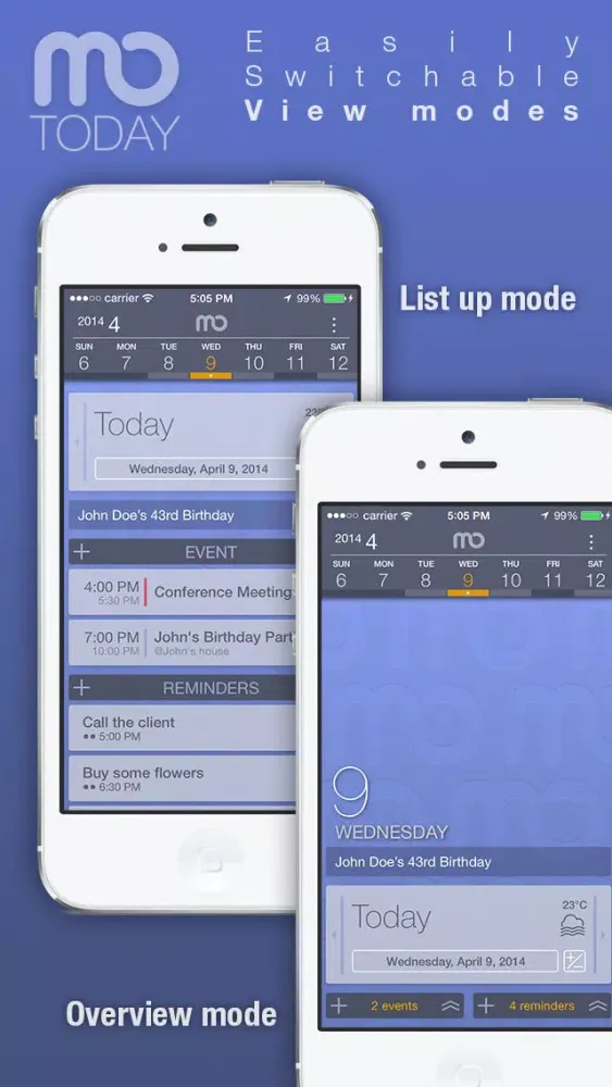 Tangkapan layar mo.Today - Cal/Todo: All in one Task manager