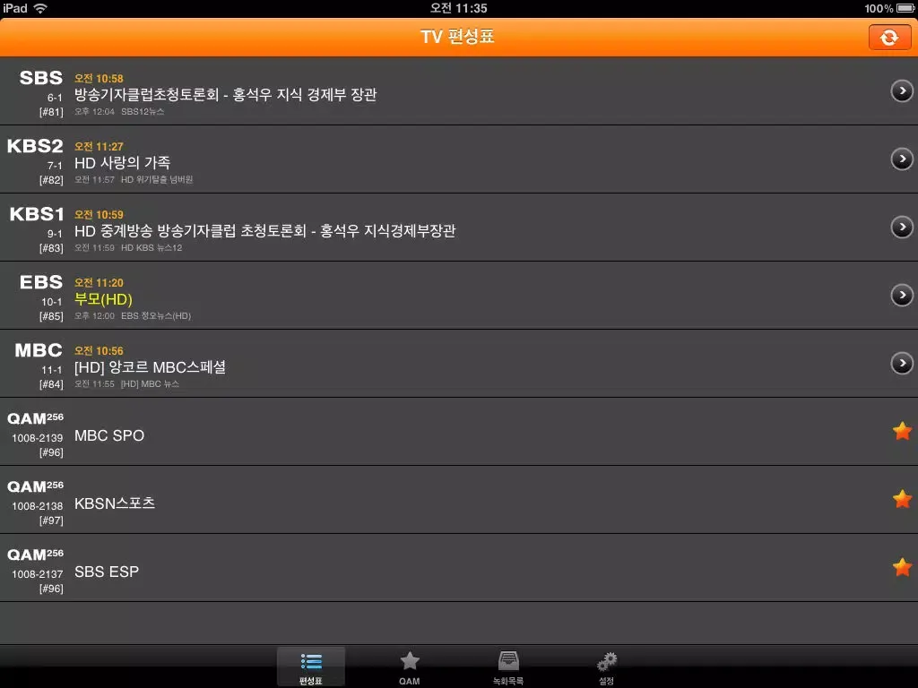 Скриншоты TVPLUG iPad 