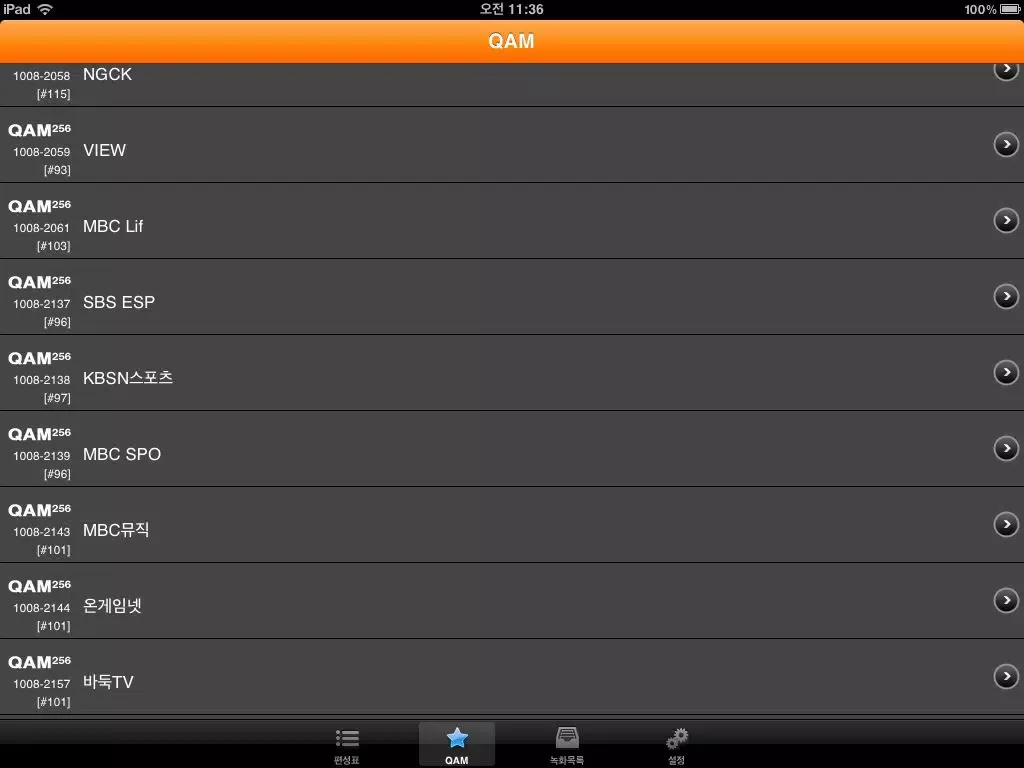Скриншоты TVPLUG iPad 