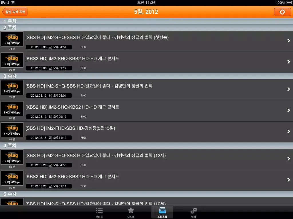 Скриншоты TVPLUG iPad 