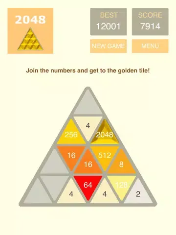 Screenshot di 2048 Triangular iPad 