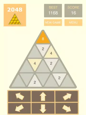 Screenshot di 2048 Triangular iPad 