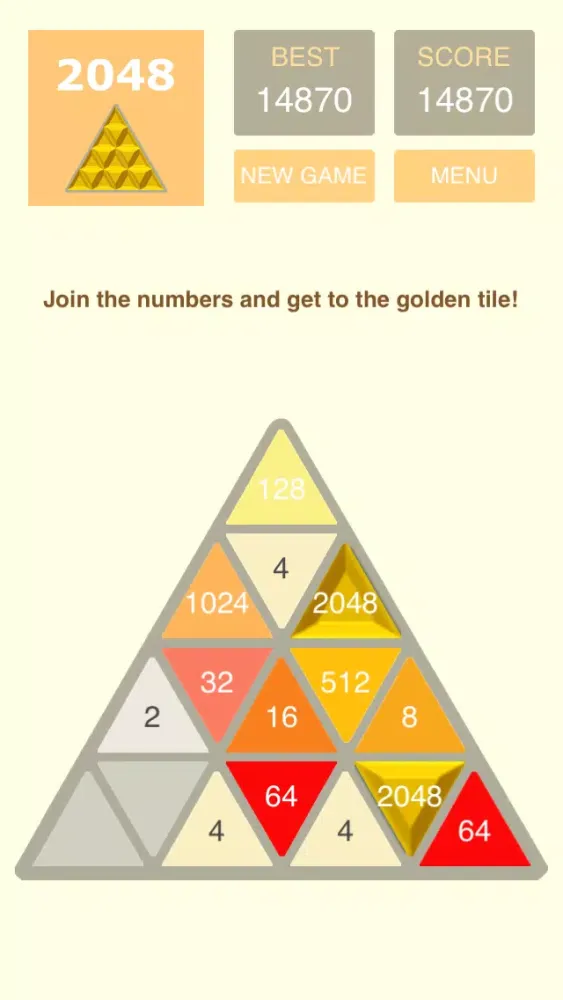 Screenshot di 2048 Triangular