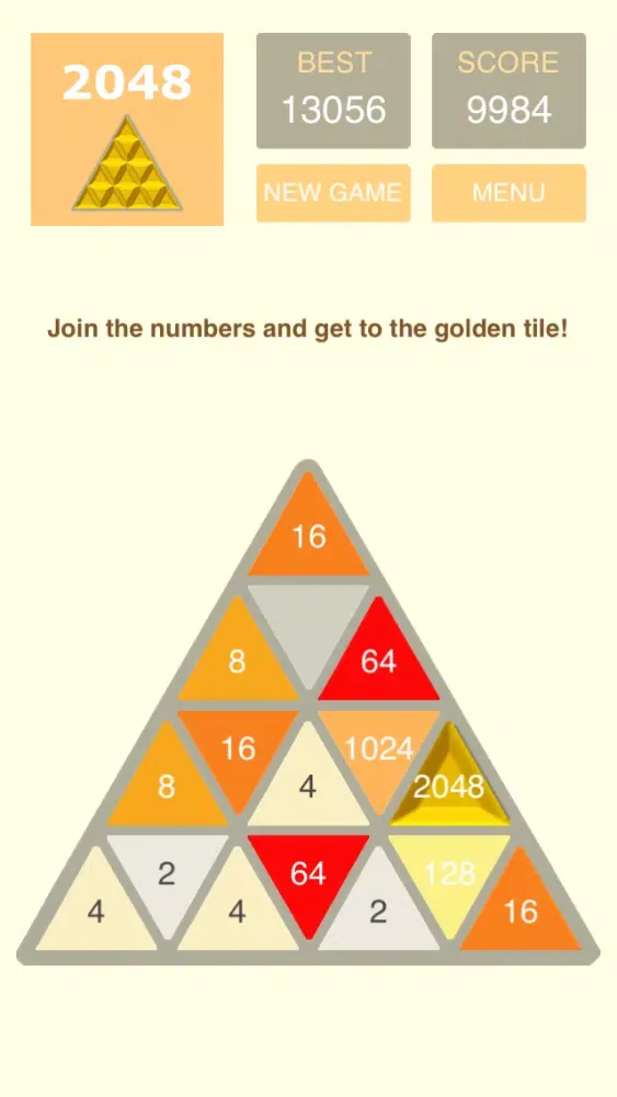Screenshot di 2048 Triangular
