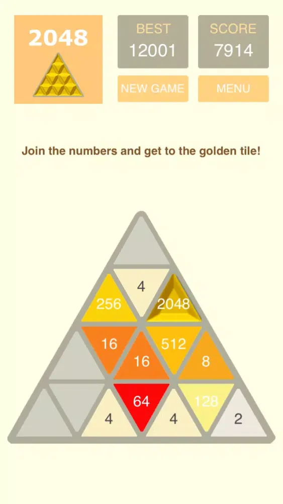 Screenshot di 2048 Triangular