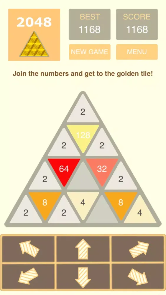 Screenshot di 2048 Triangular