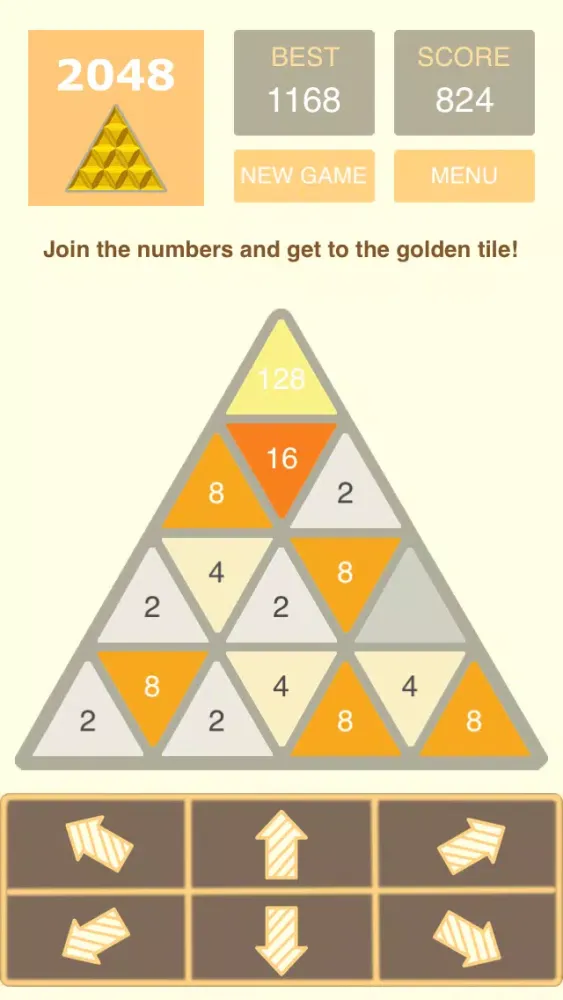 Screenshot di 2048 Triangular