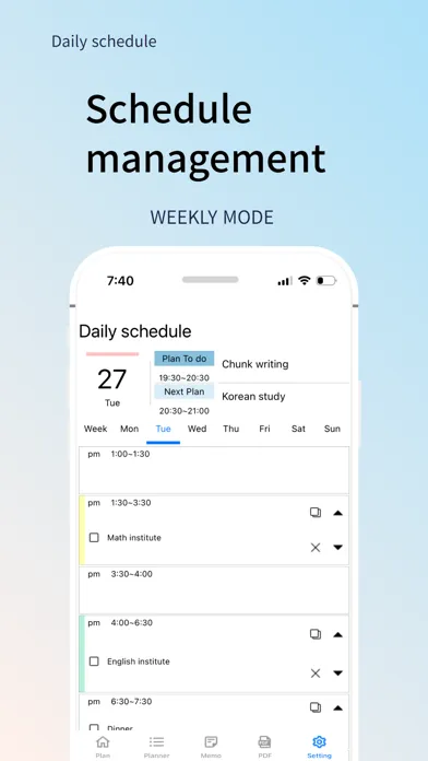 Daily Schedule -easy timetable应用截图