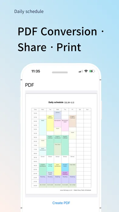 Daily Schedule -easy timetable应用截图
