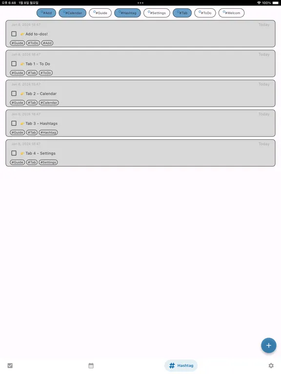 Hey To Do: Calendar,Hashtag iPad 应用截图