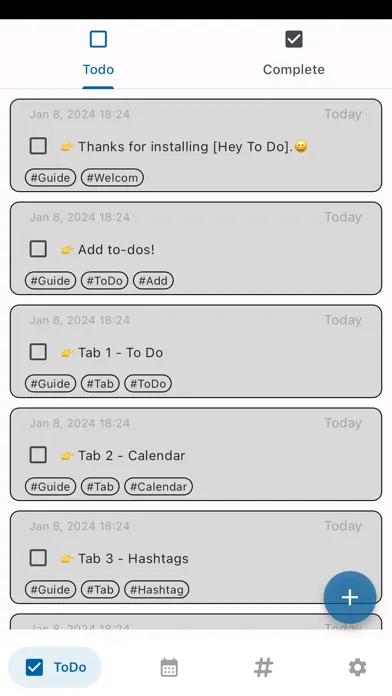 Hey To Do: Calendar,Hashtag应用截图