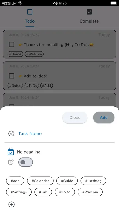 Hey To Do: Calendar,Hashtag应用截图