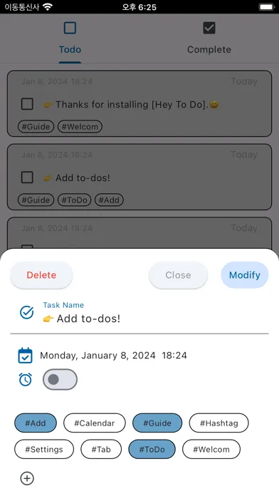 Hey To Do: Calendar,Hashtag应用截图