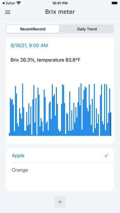 Brix Refractometer Screenshots