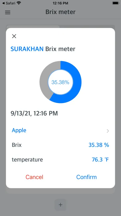 Brix Refractometer Screenshots