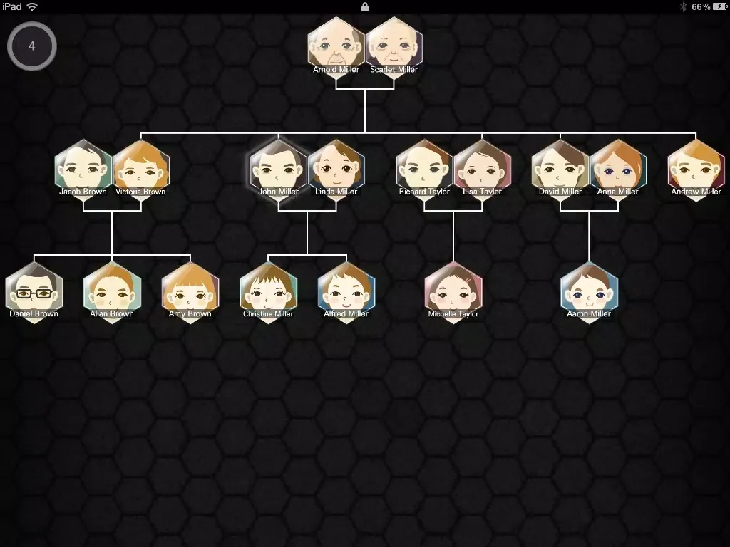 Tangkapan skrin FamilyTree Universal iPad 