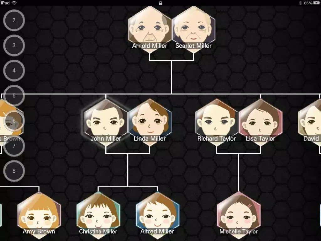 Tangkapan skrin FamilyTree Universal iPad 