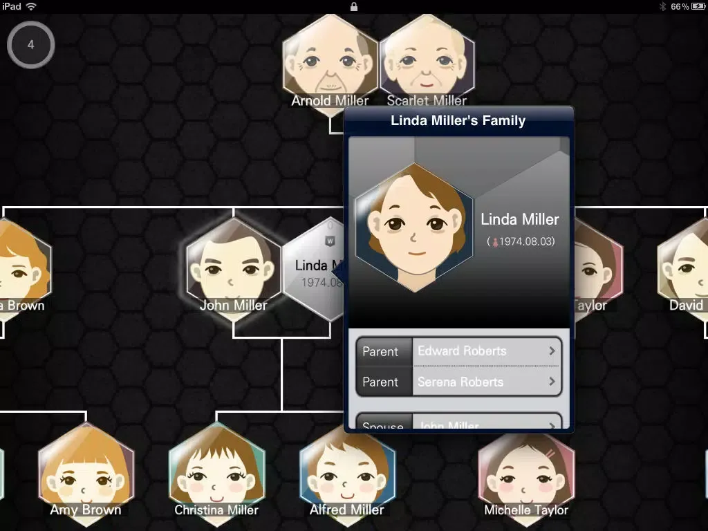 Tangkapan skrin FamilyTree Universal iPad 