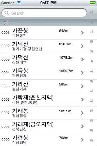 Capturas de pantalla de 등산지도 산으로가는길