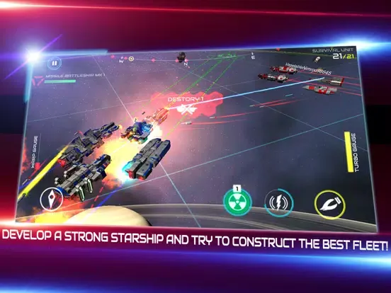 Tangkapan layar Starship Battle 3D iPad 
