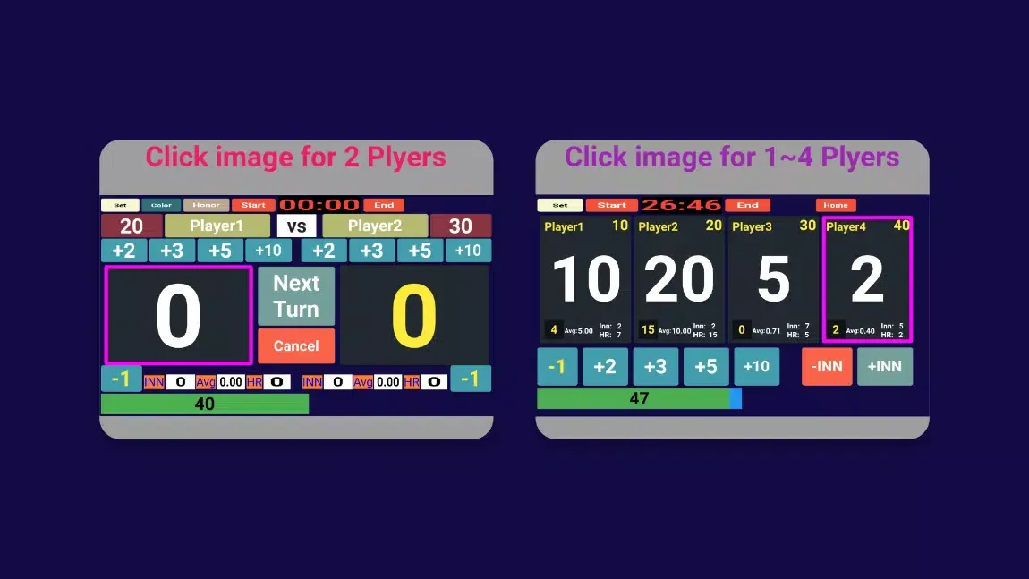 Scoreboard Carom 3 Cushion 스크린샷