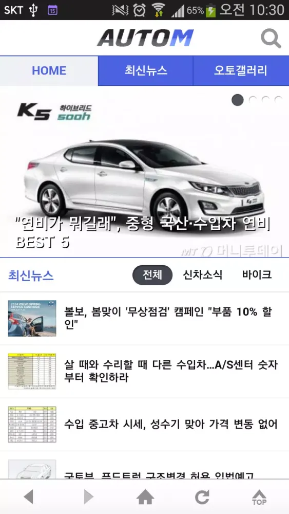 Screenshot di AutoM (레이싱걸, 머니투데이자동차)