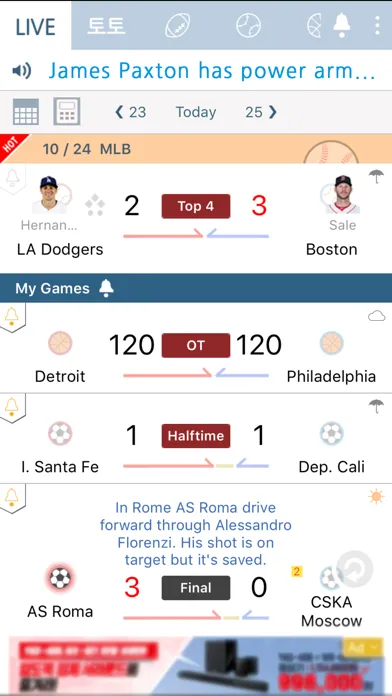 LIVE Score - the Fastest Score 스크린샷