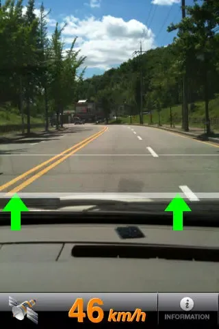 Zrzuty ekranu OnRoad (Lane Departure Warning)