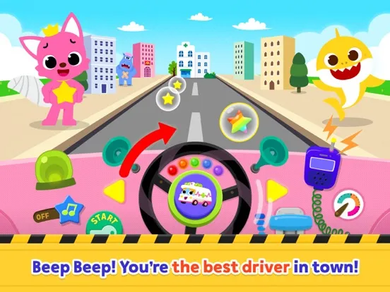 Baby Shark Car Town iPad  स्क्रीनशॉट