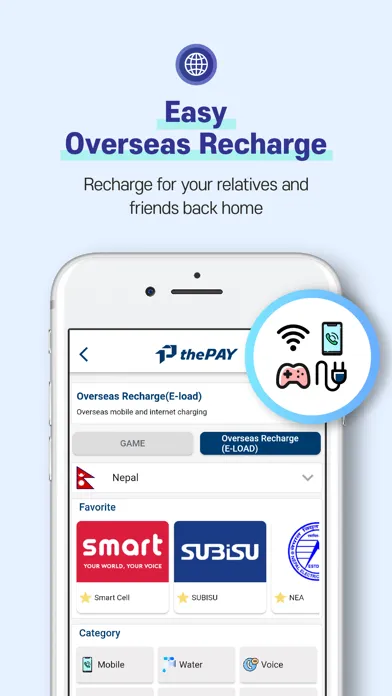 Tangkapan layar thePAY Mobile Recharge
