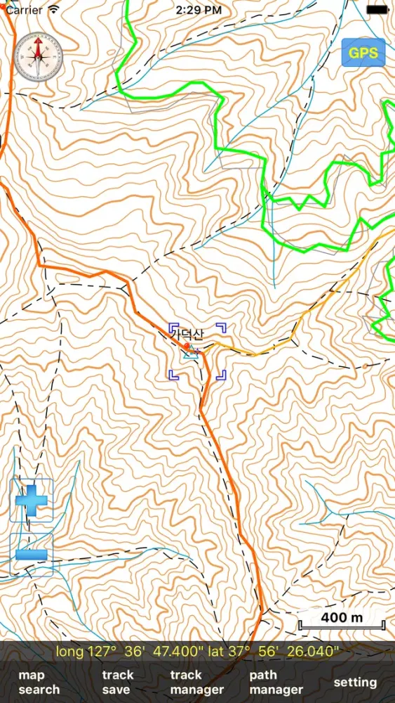 eSan Mountain GPS Track Map Screenshots