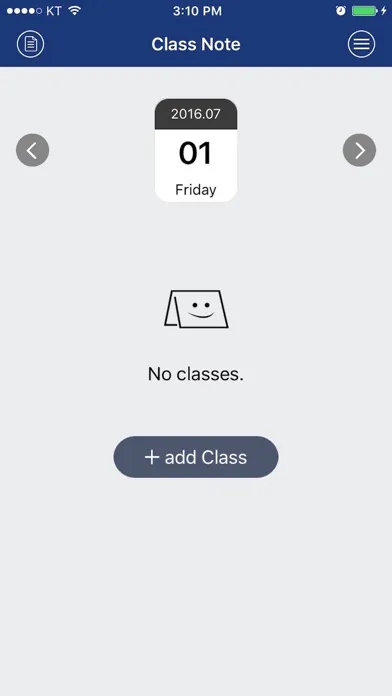 Tangkapan skrin ClassNote Attendance book