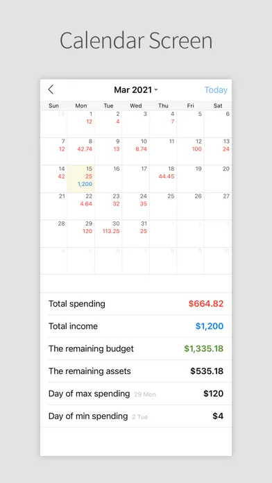 Tangkapan skrin DAILY POCKET - Budget Manager