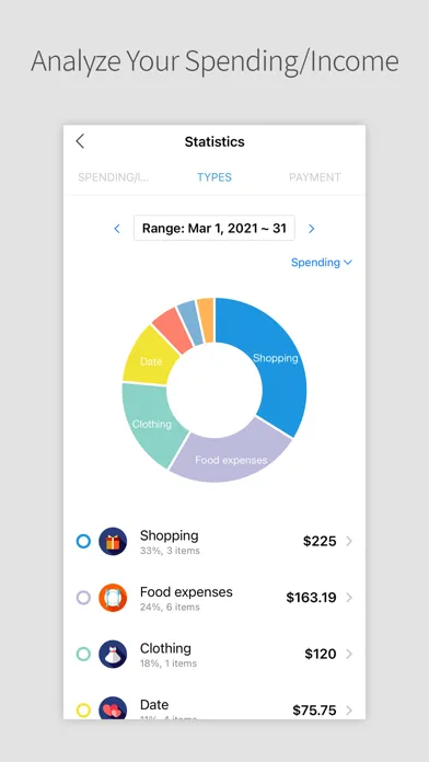 Tangkapan skrin DAILY POCKET - Budget Manager