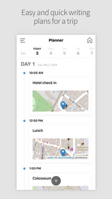 DAILY TRIP - Trip History Screenshots