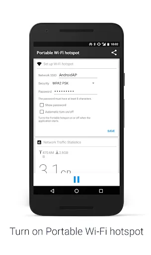Zrzuty ekranu Portable Wi-Fi hotspot
