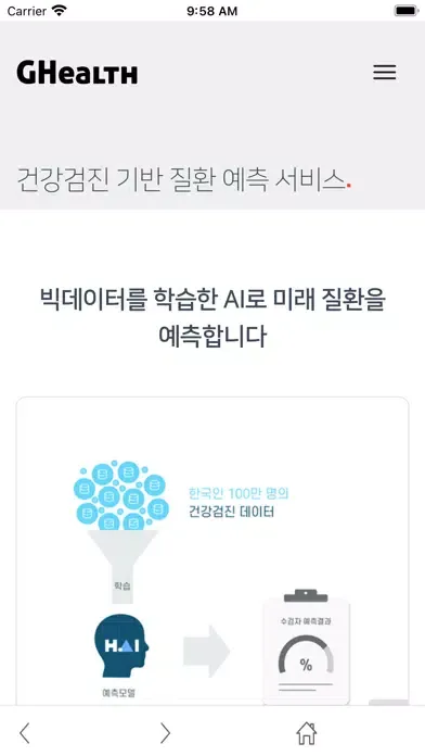 인공지능기반 헬스케어 서비스 - GHealth Ekran Görüntüleri