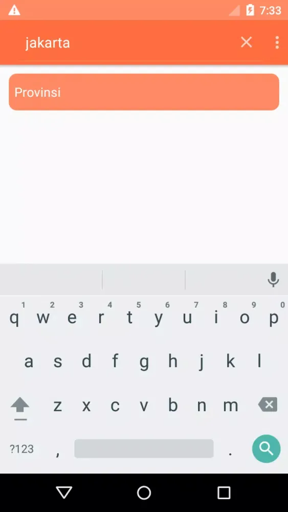 Tangkapan skrin Postal Code for Indonesia