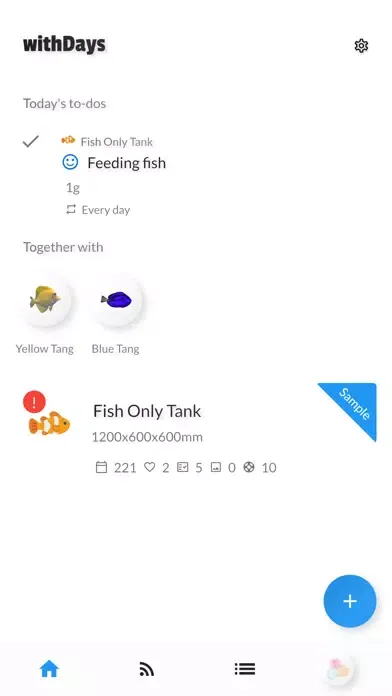 withDays - Aquarium Note Screenshots