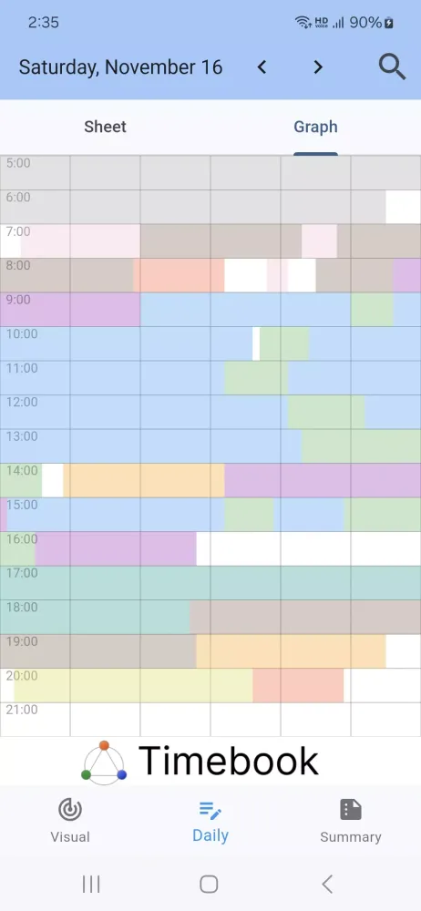 Captures d'écran de Timebook