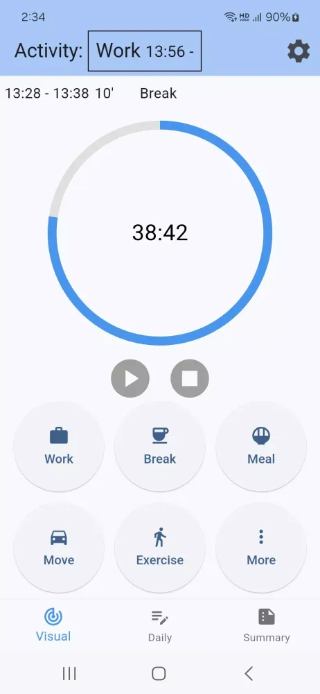 Captures d'écran de Timebook