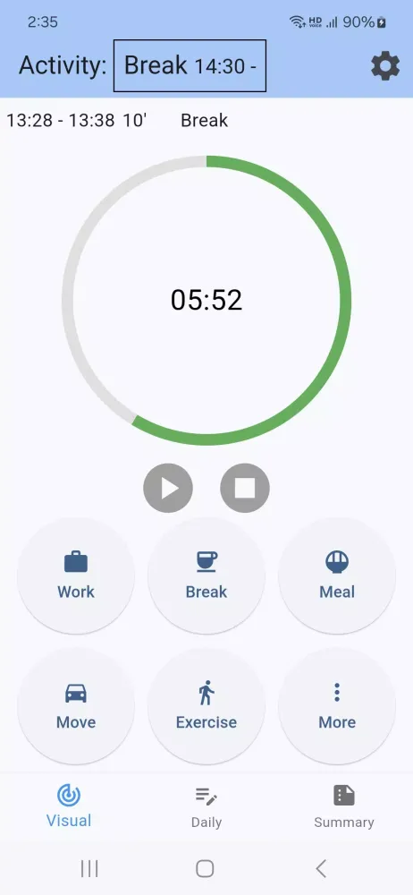 Captures d'écran de Timebook