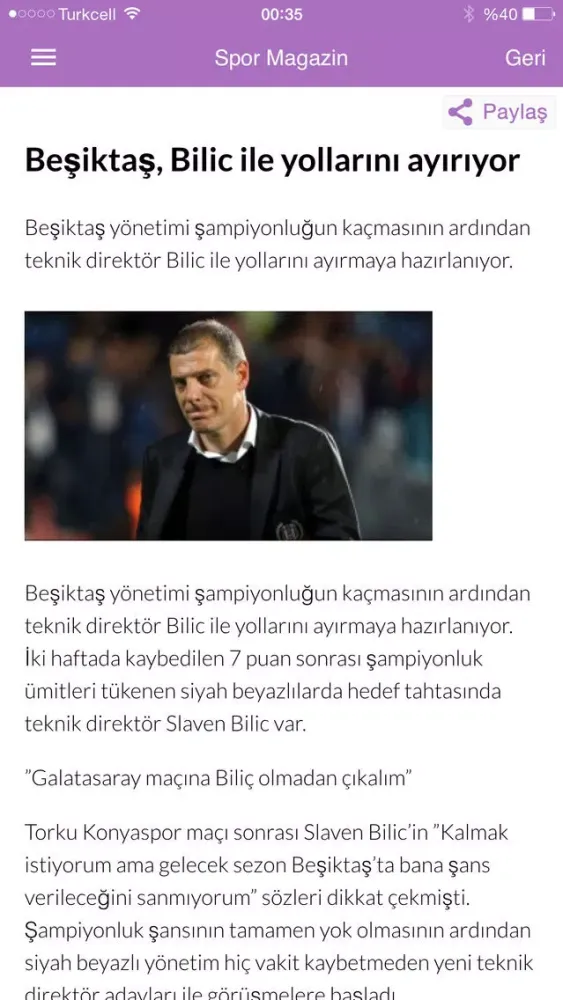Tangkapan layar Spor Magazin