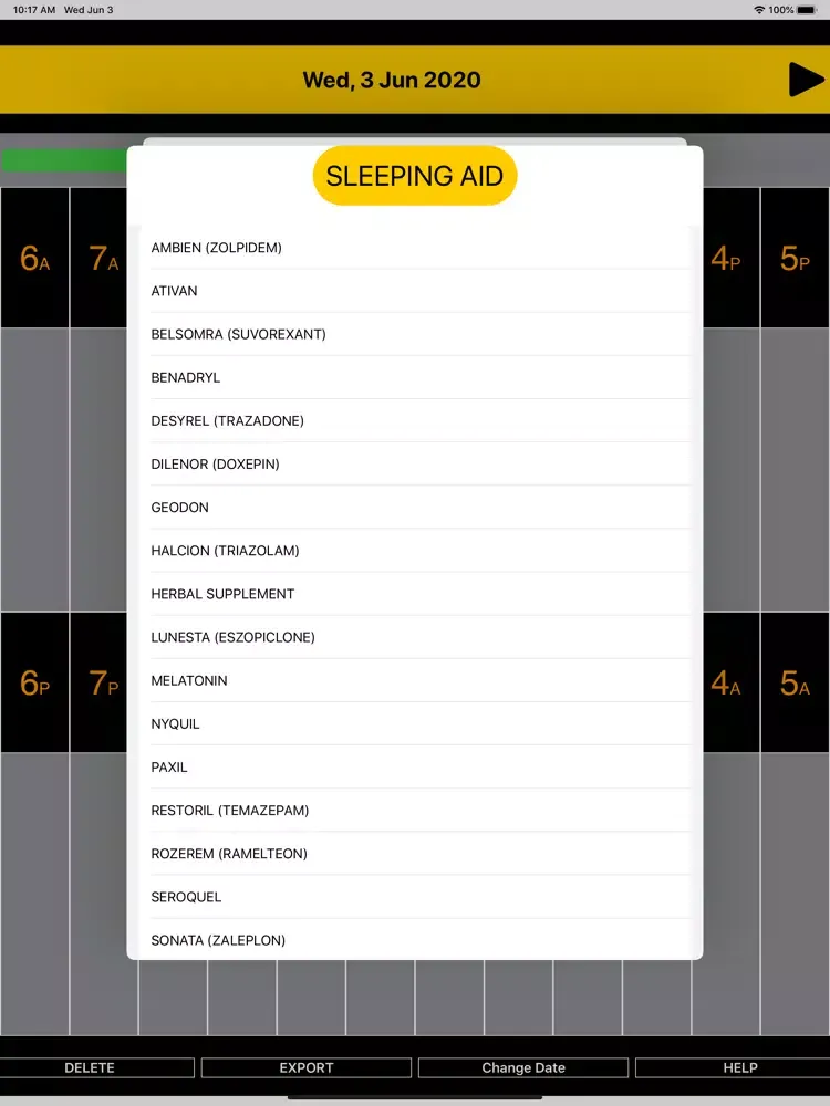 Sleep Medicine Sleep Log iPad 应用截图