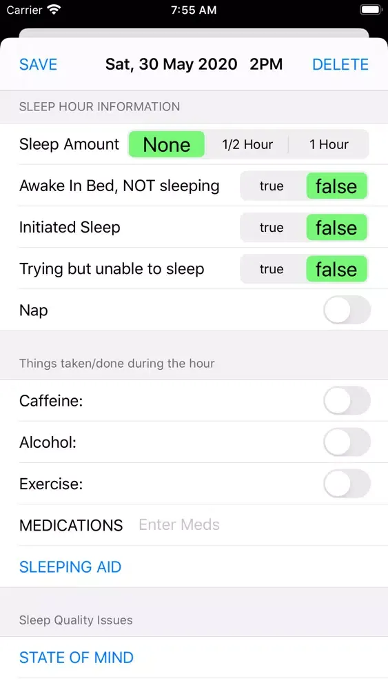 Sleep Medicine Sleep Log应用截图