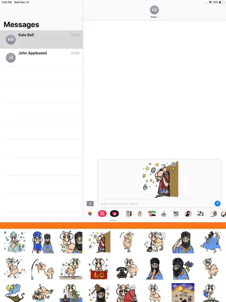 Capturas de tela do بدوي ستكرز - ملصقات الصحراء iPad 